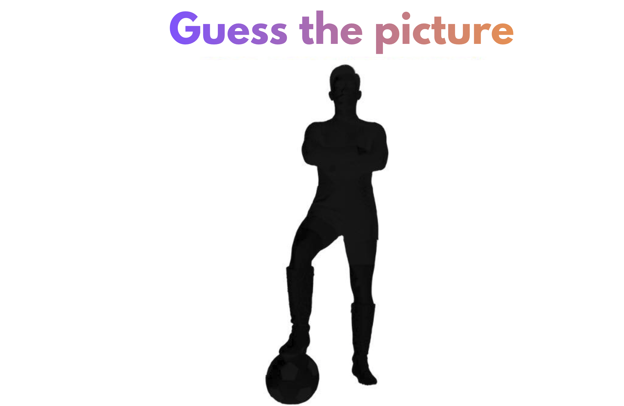Silhouette of a person standing with one foot on a football